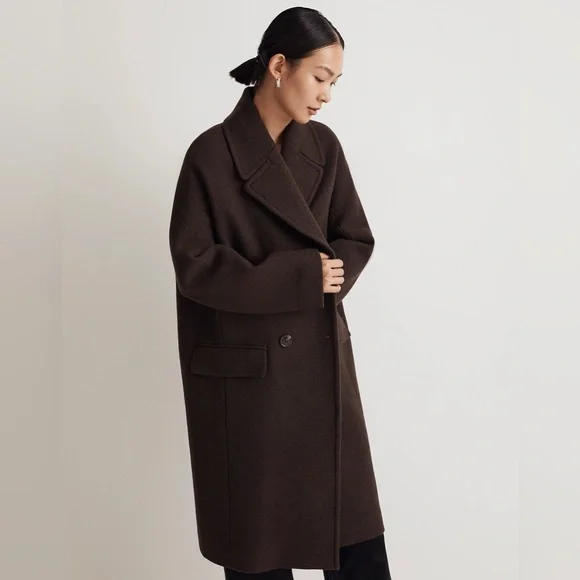 🌈NWT Madewell The Gianna Coat in Insuluxe Fabric oversized 14